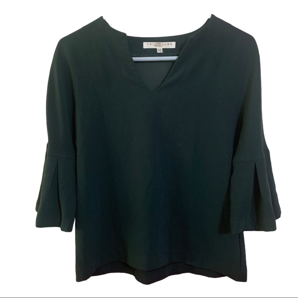 Trina Turk Hunter Green Blouse
